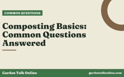 Composting Basics: Common Questions Answered