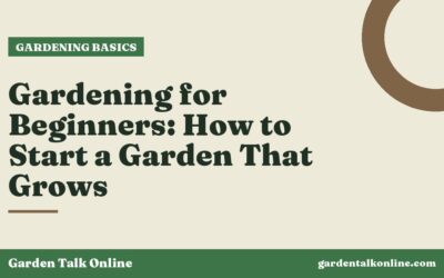 Gardening for Beginners: How to Start a Garden That Grows