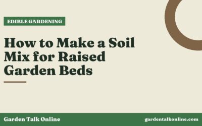 How to Make a Soil Mix for Raised Garden Beds